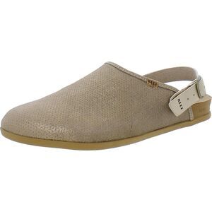 Reef Womens Cushion Sage SE Gold Leather Metallic Slingback Clogs Shoes NWT